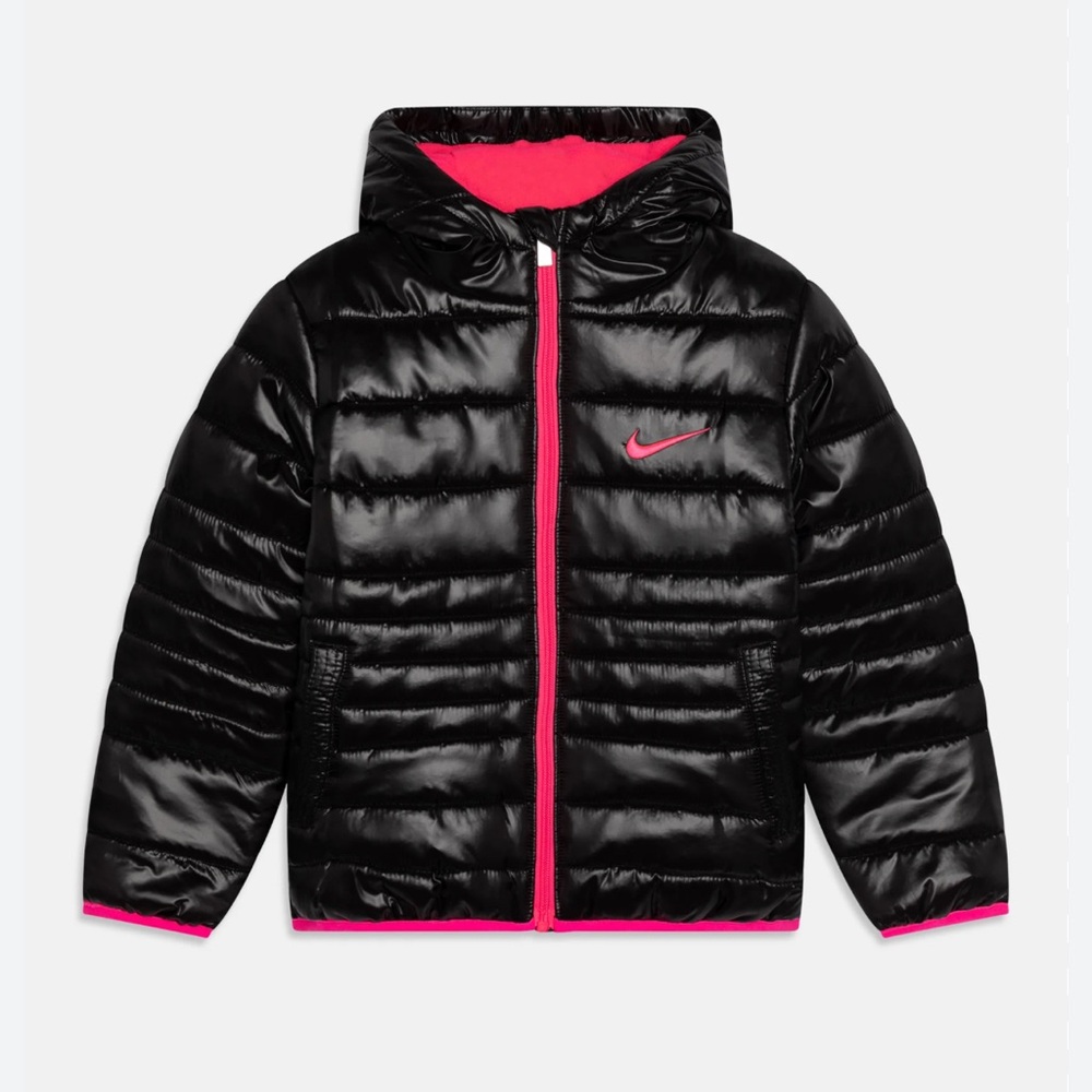 Nike Black and Pink padded Puffer Jacket
